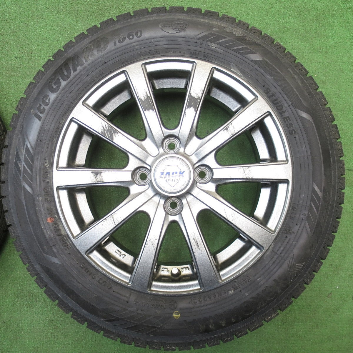 超バリ溝！23年！9.5分以上★スタッドレス 165/70R14 ヨコハマ アイスガード iG60 ZACK JP-110 MONZA ザック モンツァ 14インチ PCD100/4H★6041302NJス