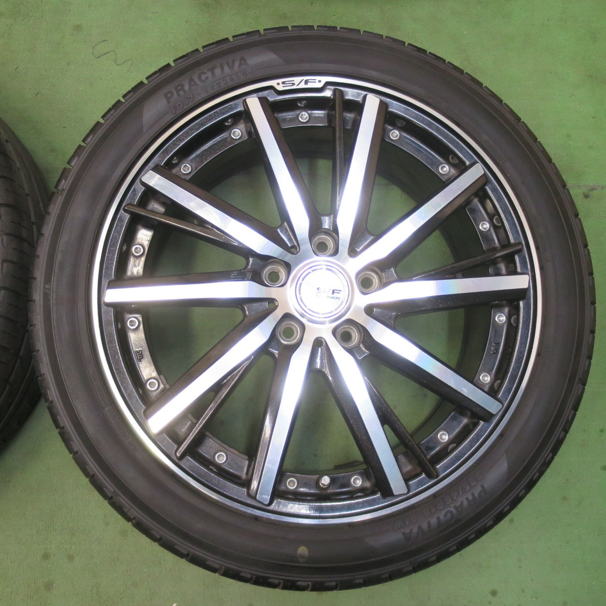 バリ溝！9.5分★S/F STEINER 225/45R18 プラクティバ BP01 ヨコハマ シュタイナー 18インチ PCD114.3/5H★6021504IMノ