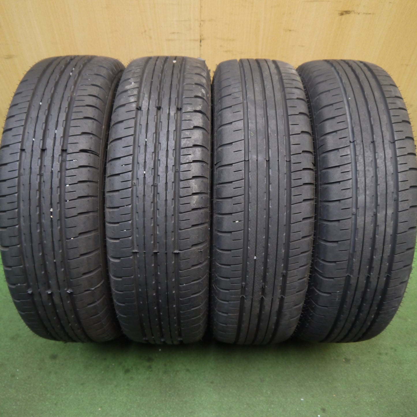 バリ溝！21年！9.5分★155/65R14 エコノミスト ATR-K SPORT GRAHT 社外 アルミ 14インチ PCD100/4H★5090102Hノ