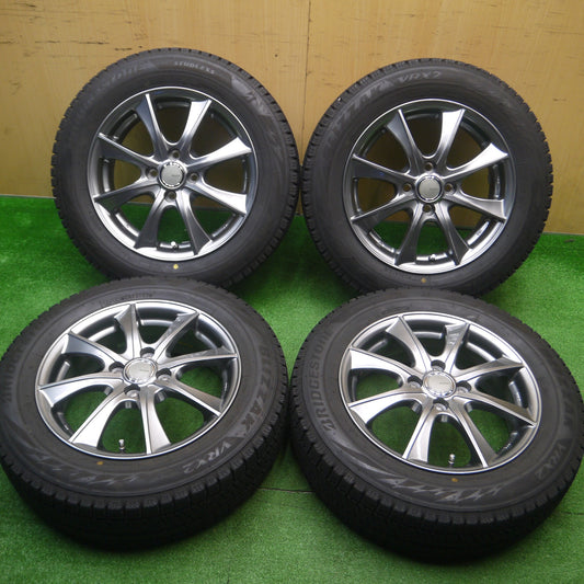 [送料無料] バリ溝！23年！キレイ！ほぼ10分★スタッドレス 175/65R15 ブリヂストン ブリザック VRX2 LEBEN レーベン 15インチ PCD100/4H★4102908Hス