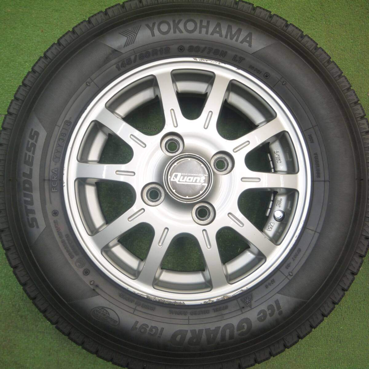 4本価格★スタッドレス 145/80R12 80/78N ヨコハマ アイスガード iG91 Quant 12インチ PCD100/4H★5021701Hス