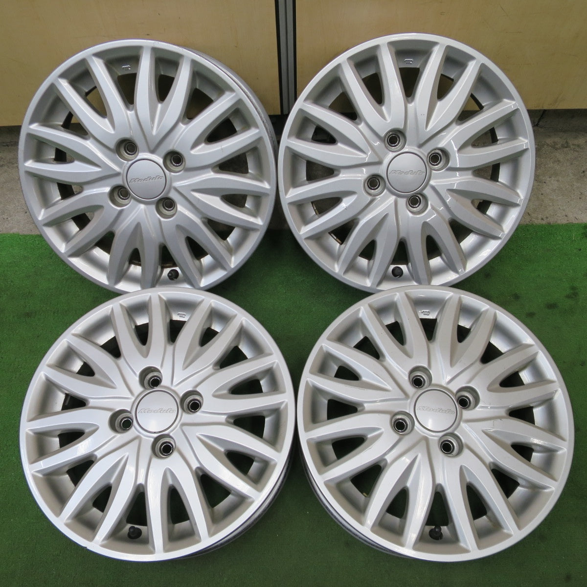 4本価格★ホンダ N-BOX 等 純正 Modulo ME-009 ホイール 14インチ モデューロ 14×4.5J PCD100/4H★6052704NGホ