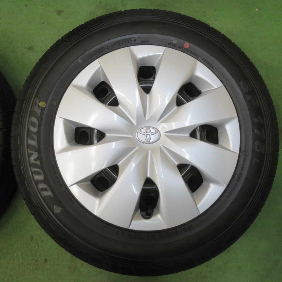 新車外し！25年★トヨタ プロボックス 純正 スチール 155/80R14 88/86S ダンロップ SP175L 14インチ PCD100/4H★6021303イノ
