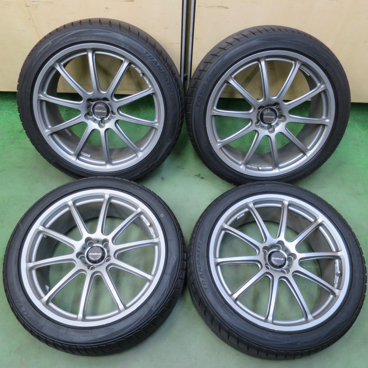 バリ溝！24年！9.5分◎プリウス 86 BRZ 等 Prodrive GC-010E 215/45R18 トーヨー トランパス MP7 プロドライブ 18インチ PCD100/5H◎6072802イノ