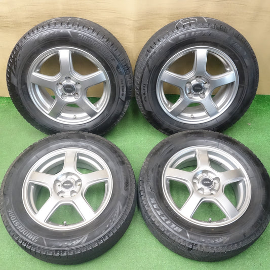 バリ溝！キレイ！9分★プリウス 等 195/65R15 スタッドレス ブリヂストン ブリザック VRX3 TOPRUN トップラン 15インチ PCD100/5H★6031502KTス