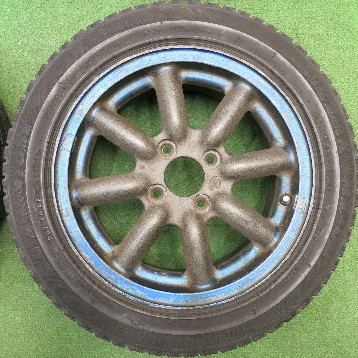 4本価格★BR BLACK RACING 185/55R14 スタッドレス ブリヂストン ブリザック MZ-03 ブラック レーシング 14インチ PCD100/4H★6021506HAス
