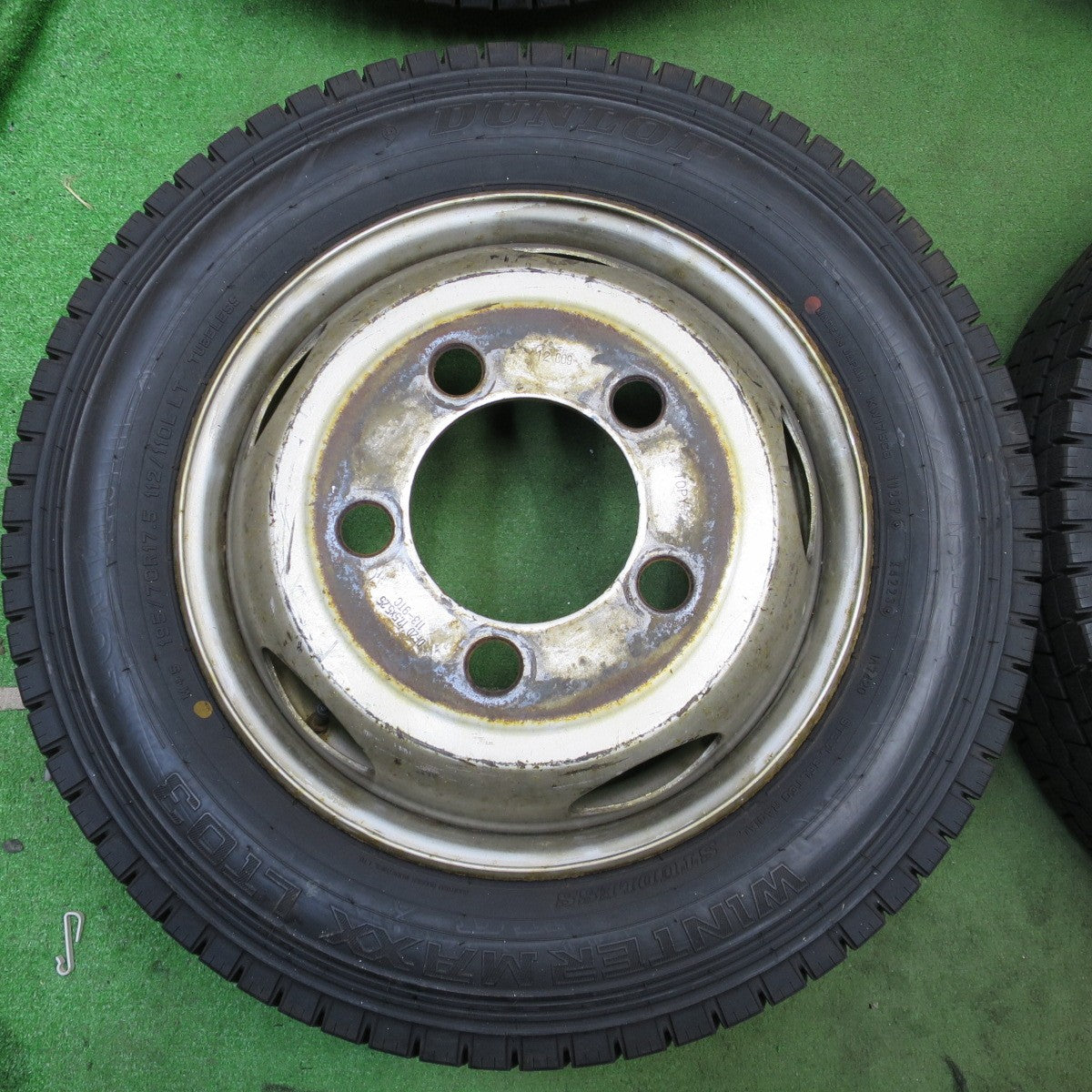 バリ溝！23年！9分！6本★トラック 195/70R17.5 112/110L スタッドレス ダンロップ ウインターマックス LT03 スチール ホイール 113-9TC 17.5インチ PCD203.2/5H★6040401ナス