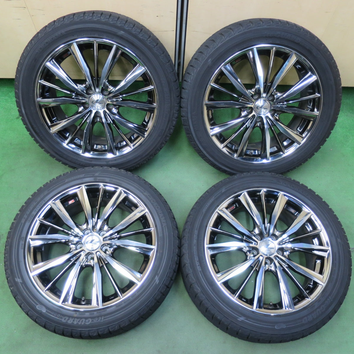 バリ溝！9.5分★インプレッサ 等 LEONIS VX 215/50R17 スタッドレス ヨコハマ アイスガード iG50 レオニス 17インチ PCD100/5H★5100906イス