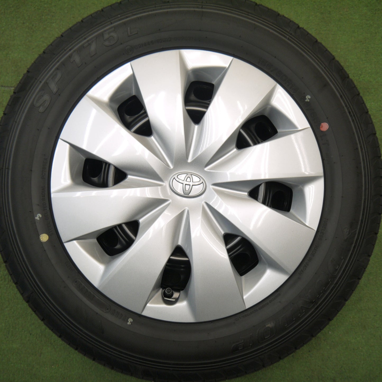 新車外し！25年★トヨタ プロボックス 純正 スチール 155/80R14 88/86S ダンロップ SP175L 14インチ PCD100/4H★6032513Hノ