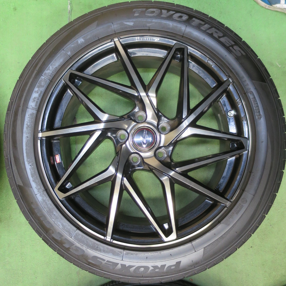 バリ溝！23年！キレイ！9.5分★LEONIS IT 225/55R19 トーヨー プロクセス CL1 SUV レオニス 19インチ PCD114.3/5H★5053004TTノ