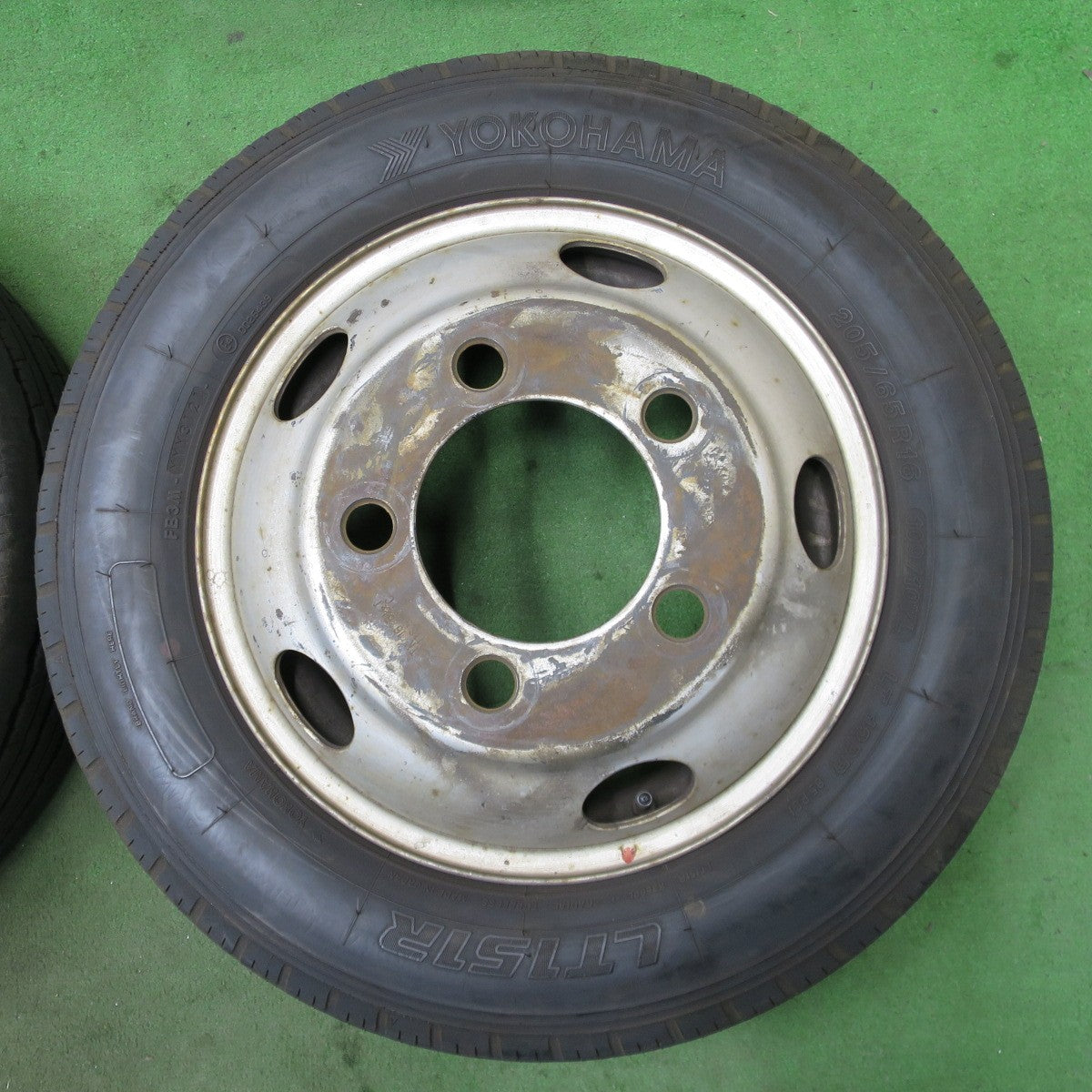 バリ溝！8.5分！6本★トラック 205/65R16 109/107L 12PR ヨコハマ LT151R TOPY スチール ホイール 116.5-8TC 16インチ PCD203.2/5H★6040801ナノ