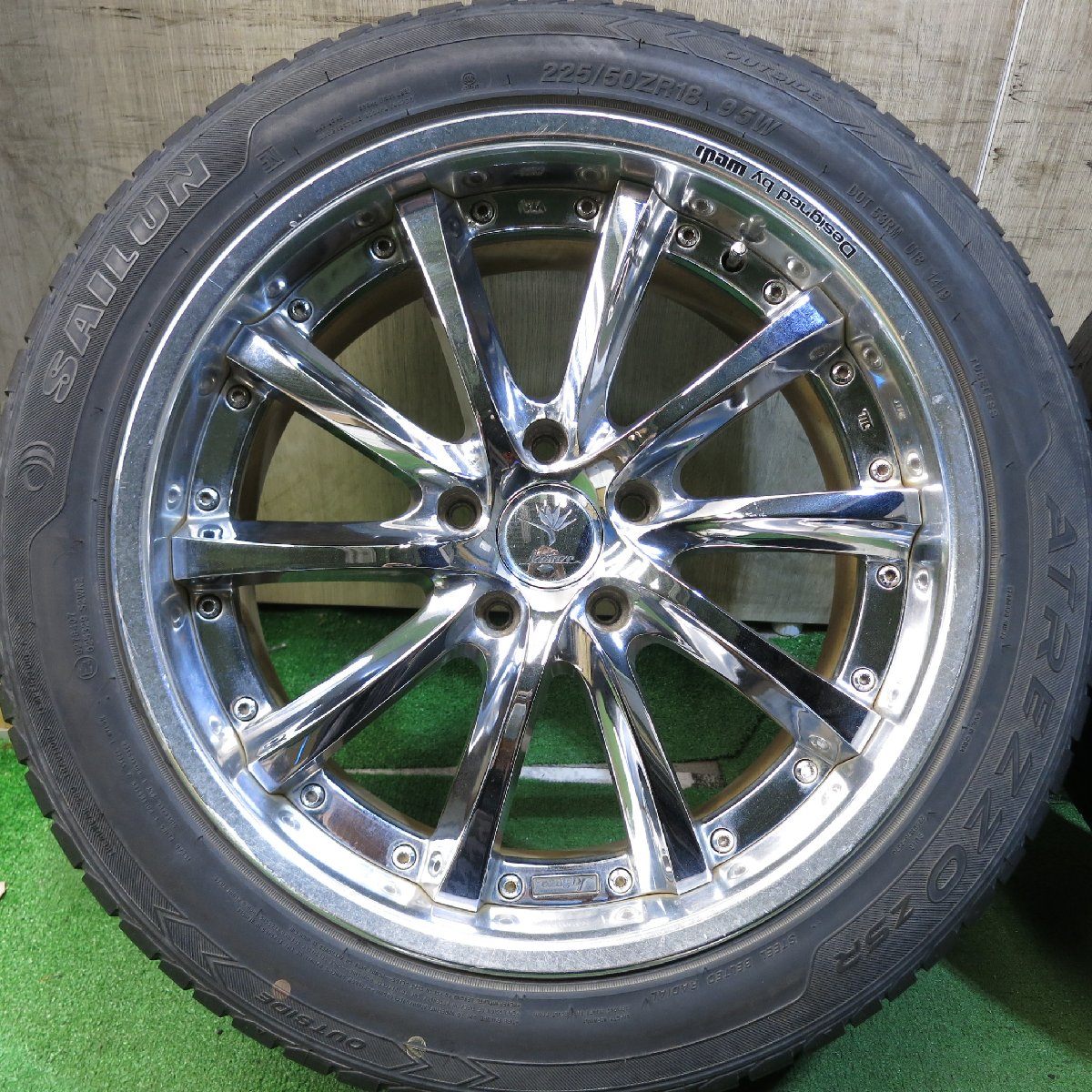 *送料無料* ４本価格★kranze ヴィシュヌ weds 225/50R18 サイルン ATREZZO ZSR 18インチ PCD114.3/5H クレンツェ ウェッズ★3042105Hノ