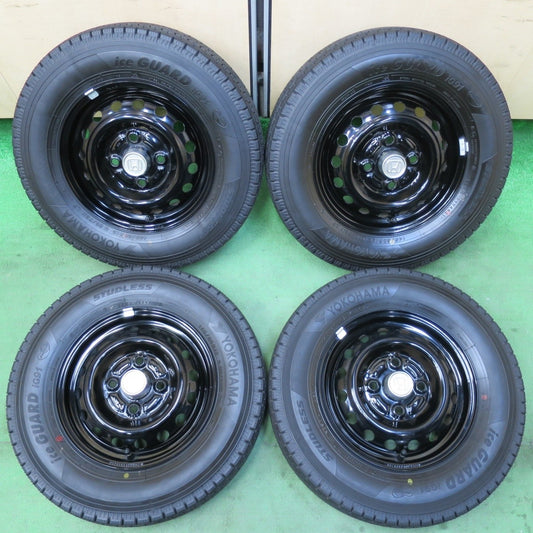 超バリ溝!21年!キレイ!ほぼ10分★ホンダ アクティ 純正 スチール 145/80R12 80/78N スタッドレス ヨコハマ アイスガード iG91 12インチ PCD100/4H★5022605イス