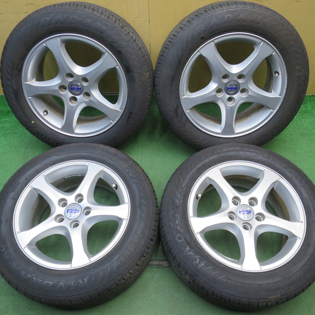 バリ溝！24年！9.5分◎ボルボ V60 S60 純正 205/60R16 レーダー RIVERA PRO2 16インチ PCD108/5H◎6072202NJノ