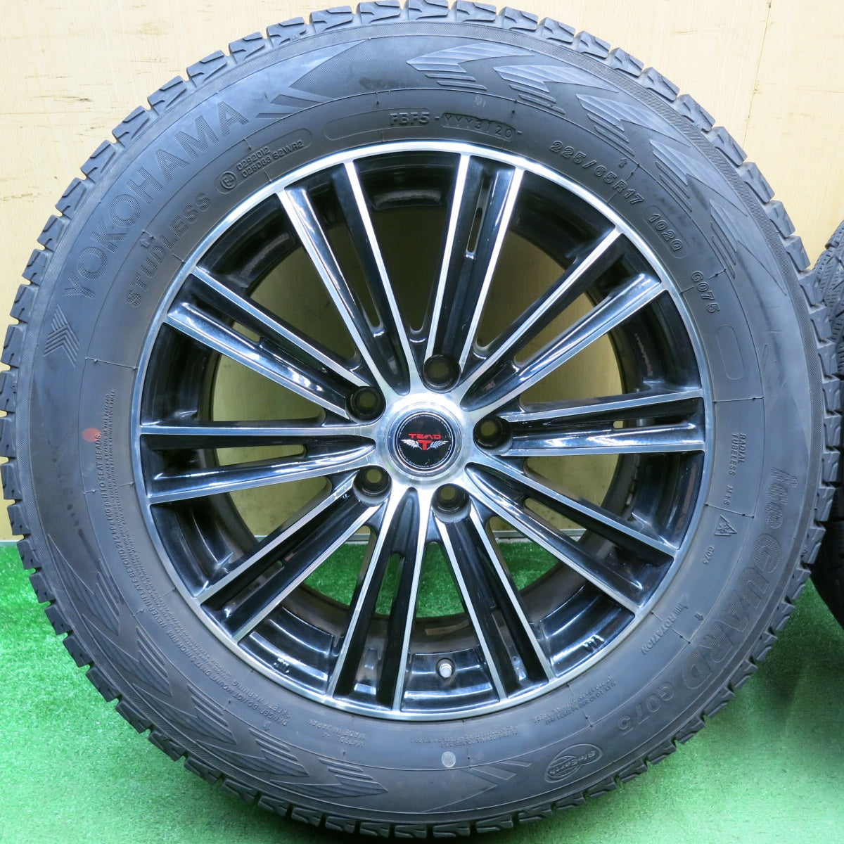 バリ溝！9分◎スタッドレス 225/65R17 ヨコハマ アイスガード G075 TEAD テッド 17インチ PCD114.3/5H◎6092004HAス