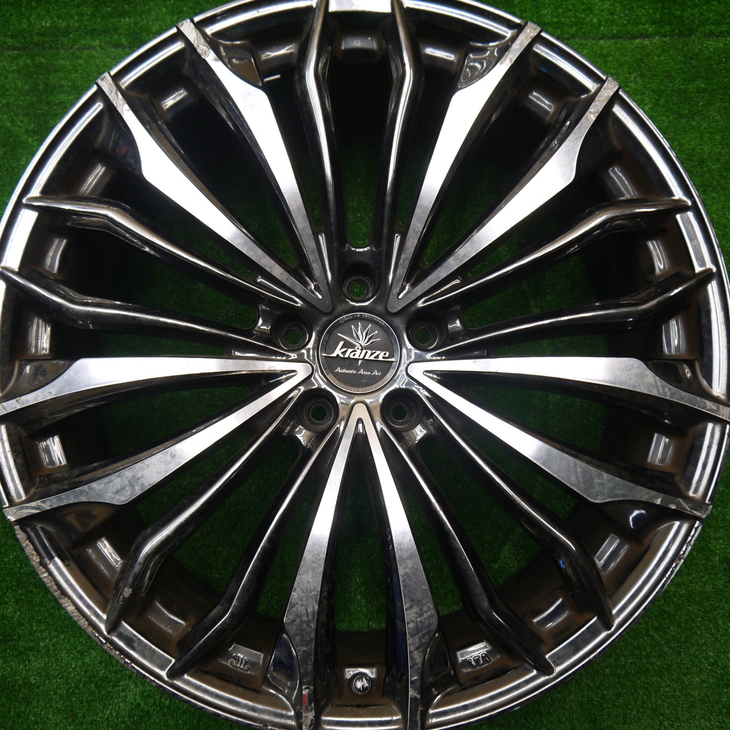 4本価格★Kranze Felsen 358EVO weds 21インチ ホイール 21×8.5J クレンツェ フェルゼン 358 エボ PCD114.3/5H 現状品★5100805Hホ