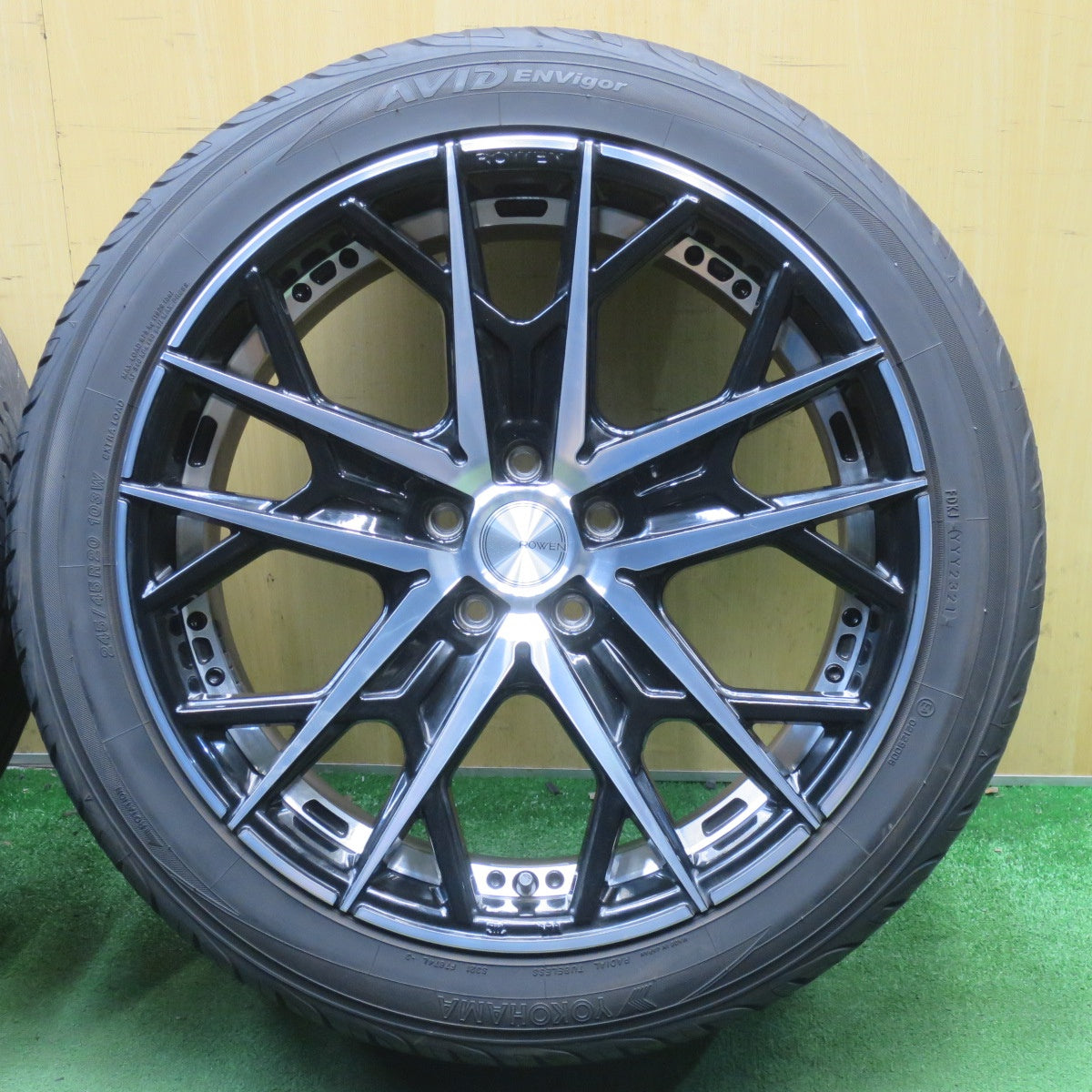 バリ溝！キレイ！9.5分◎ROWEN Flamme RRS001 245/45R20 ヨコハマ AVID ENVigor ロエン フレイム 20インチ PCD114.3/5H◎6063003NJノ