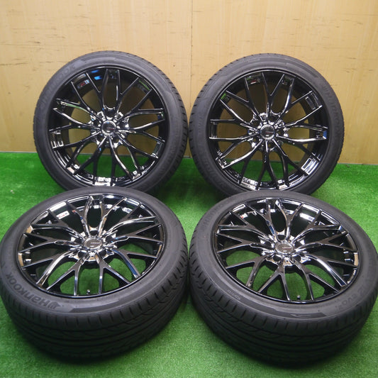 [送料無料] バリ溝！22年！8.5分★LEONIS MX 225/45R18 ハンコック ベンタス V12 evo2 レオニス 18インチ PCD114.3/5H★4091704Hノ