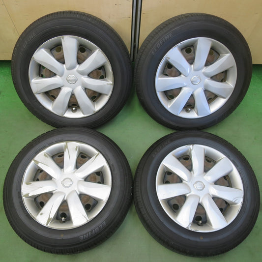 バリ溝！23年！8.5分★日産 K13 マーチ 純正 スチール 165/70R14 ECOFINE エコファイン 14インチ PCD100/4H★6052207イノ