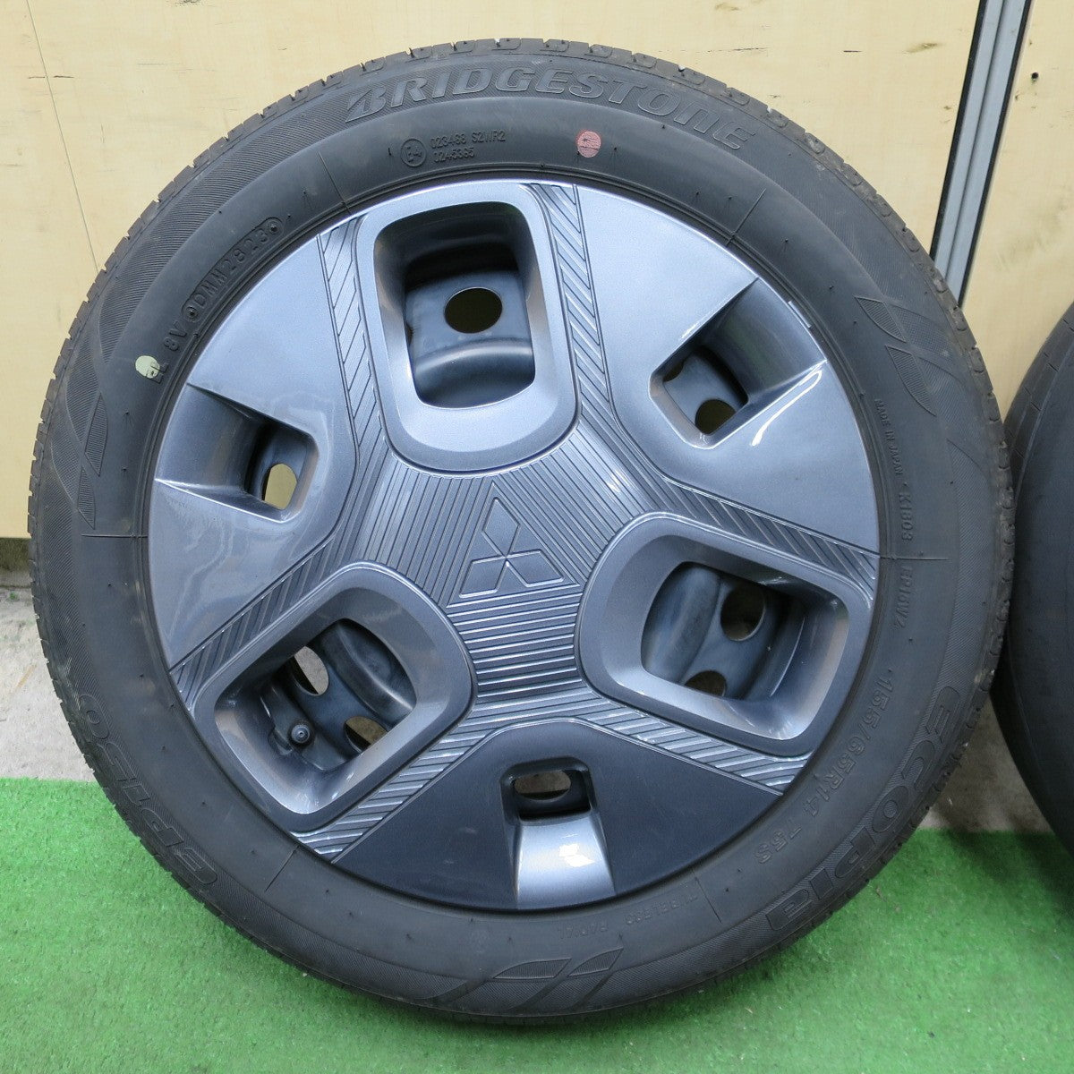 キレイ！23年★三菱 デリカ ミニ 純正 スチール 155/65R14 ブリヂストン エコピア EP150 14インチ PCD100/4H★6021805ナノ