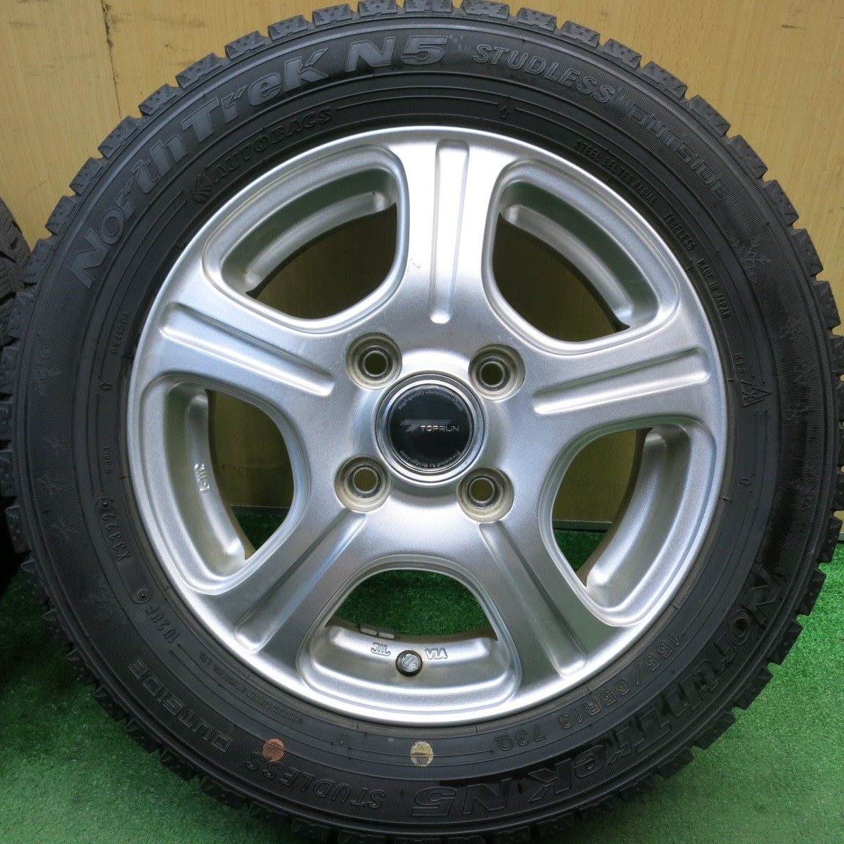 4本価格！22年★スタッドレス 155/65R13 オートバックス ノーストレック N5 TOPRUN トップラン 13インチ PCD100/4H★5070607HAス