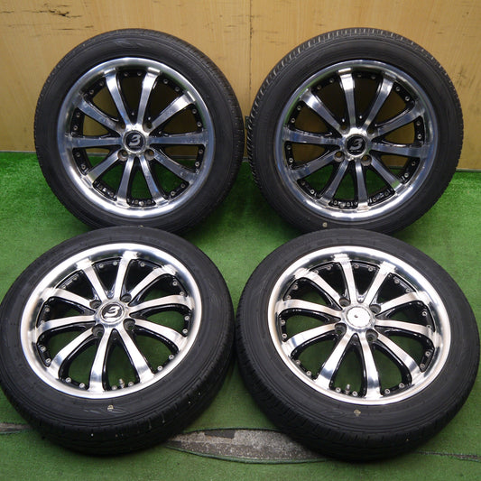 バリ溝！23年！9.5分★LOXARNY EX BYRON STINGER 165/55R15 ダンロップ EC202 ロクサーニ バイロン スティンガー 軽 サイズ PCD100/4H★5062501Hノ