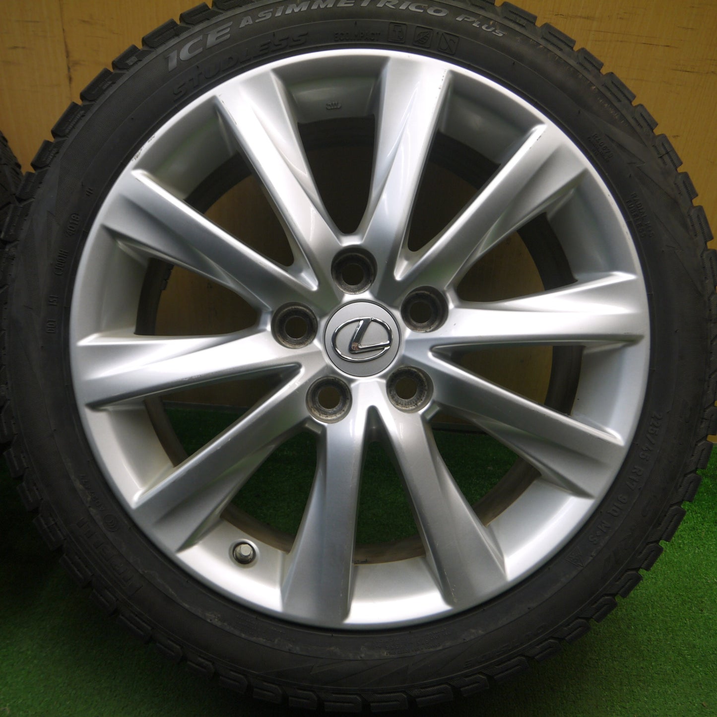 [送料無料] センサー付★レクサス IS 純正 225/45R17 スタッドレス ピレリ アイスアシンメトリコ プラス 17インチ PCD114.3/5H★5030402Hス
