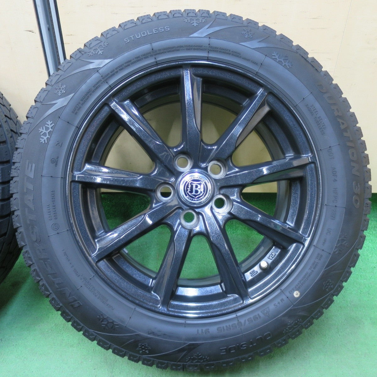 キレイ！21年★プリウス 等 195/65R15 スタッドレス インターステート DURATION30 BRANDLE-LINE ブランドルライン 15インチ PCD100/5H★5032706イス