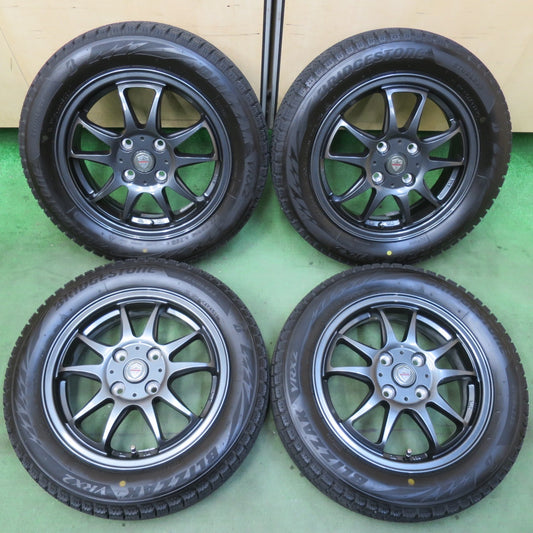 バリ溝！22年！キレイ！ほぼ10分★スタッドレス 155/65R14 ブリヂストン ブリザック VRX2 ESTROSA EST-5T エステローザ 14インチ PCD100/4H★5112107イス