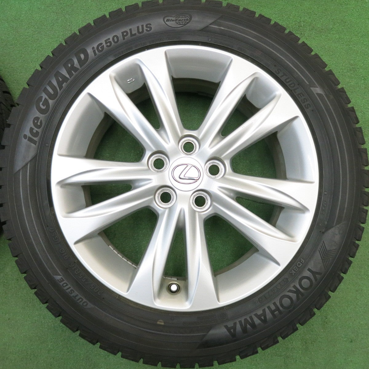 バリ溝！9.5分★レクサス CT 純正 205/55R16 スタッドレス ヨコハマ アイスガード iG50 プラス 16インチ PCD100/5H★6021502HAス