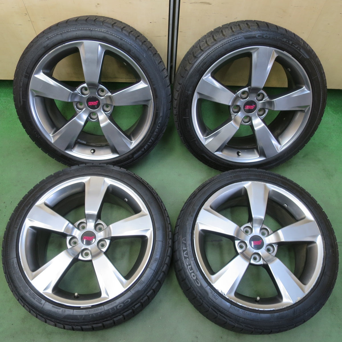 バリ溝！9分★スバル WRX STi 純正 245/40R18 スタッドレス ナンカン CORSAFA 18インチ PCD114.3/5H★6052708イス