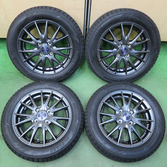 バリ溝！22年！キレイ！ほぼ10分★スタッドレス 155/65R14 ヨコハマ アイスガード iG60 VELVA SPORTZ ヴェルヴァ 14インチ PCD100/4H★5092910イス