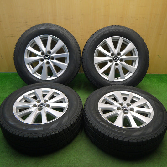 バリ溝！キレイ！8.5分★マツダ CX-5 純正 225/65R17 スタッドレス ピレリ アイスアシンメトリコ プラス 17インチ CX5 PCD114.3/5H★5040906Hス
