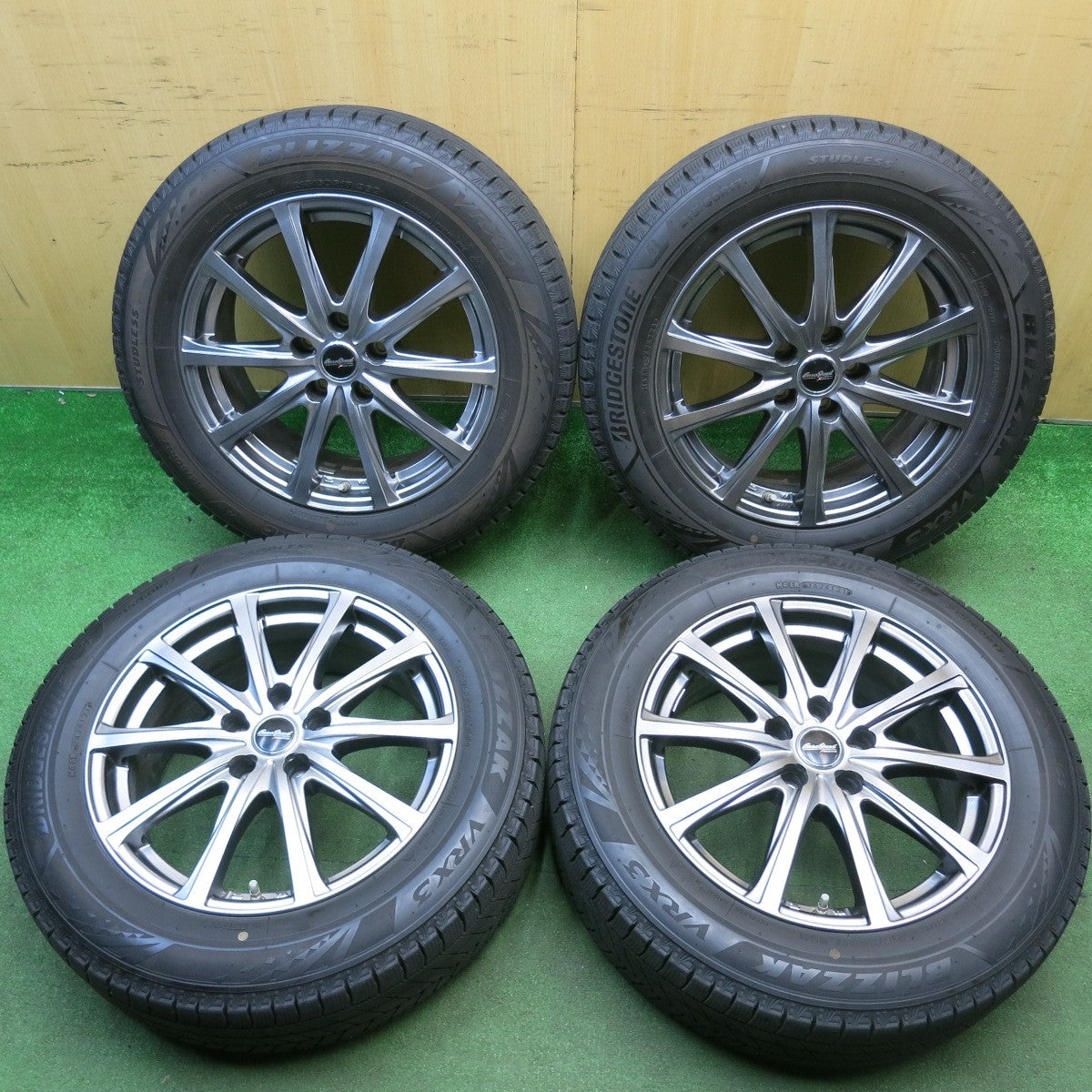 バリ溝！9.5分★スタッドレス 215/60R17 ブリヂストン ブリザック VRX3 EuroSpeed MANARAY SPORT ユーロスピード 17インチ PCD114.3/5H★6031406HAス