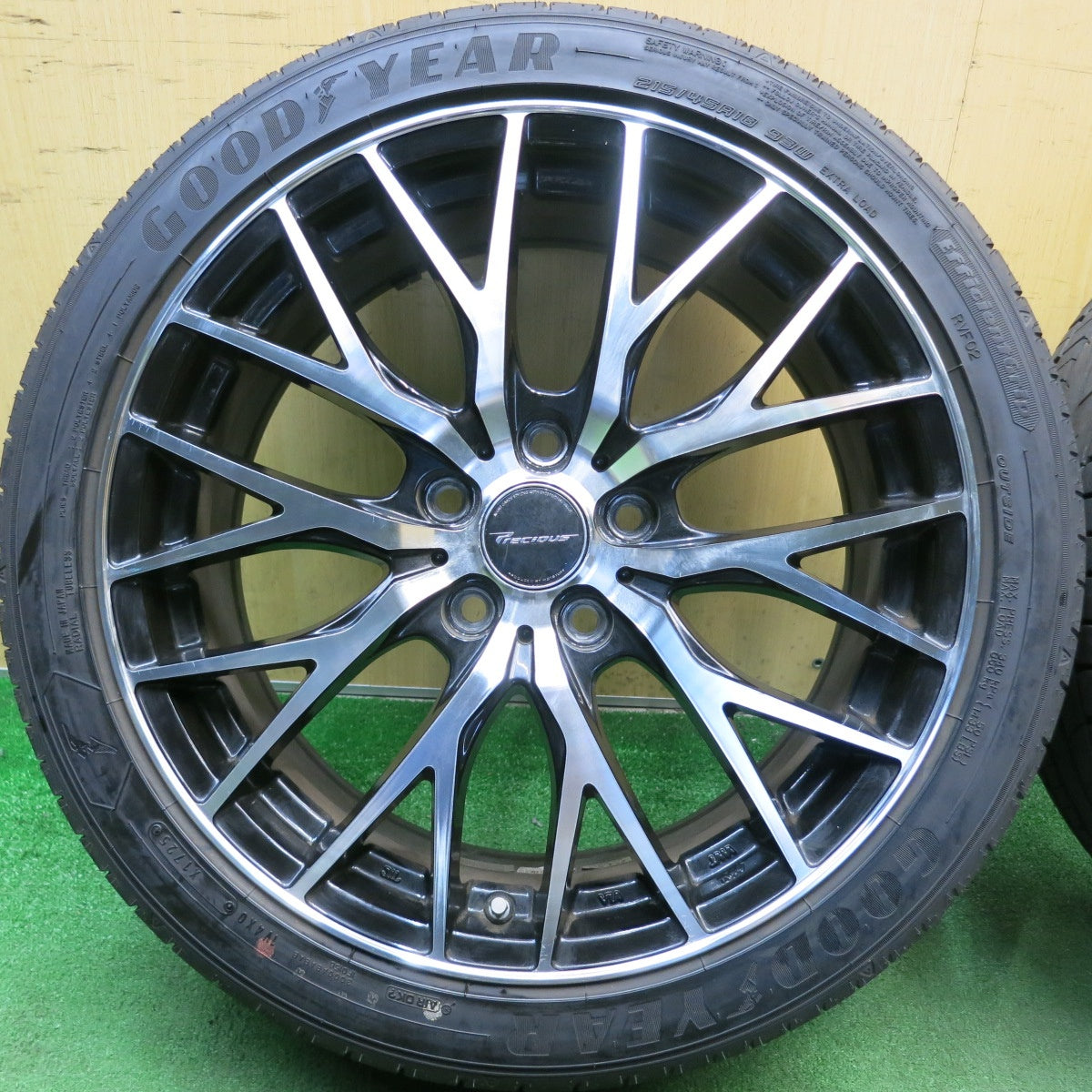 バリ溝！25年！9.5分◎215/45R18 グッドイヤー EfficientGrip RVF02 Precious HM-1 プレシャス 18インチ PCD114.3/5H◎6062408HAノ