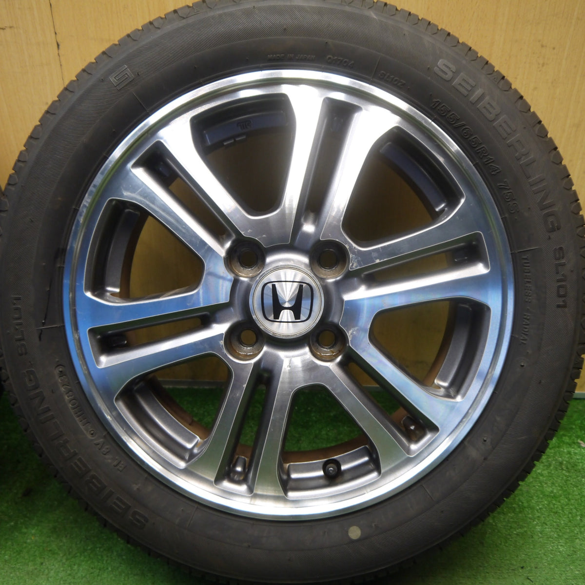 4本価格！23年◎ホンダ JF1 JF2 N-BOX カスタム 純正 155/65R14 セイバーリング SL101 14インチ PCD100/4H◎6092805Hノ