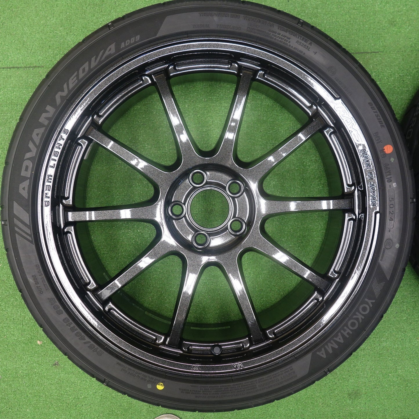 未使用！24年★86 BRZ 等 RAYS 57NR gram LIGHTS 215/40R18 ヨコハマ アドバン NEOVA AD09 レイズ グラムライツ 18インチ PCD100/5H★6052804KTノ
