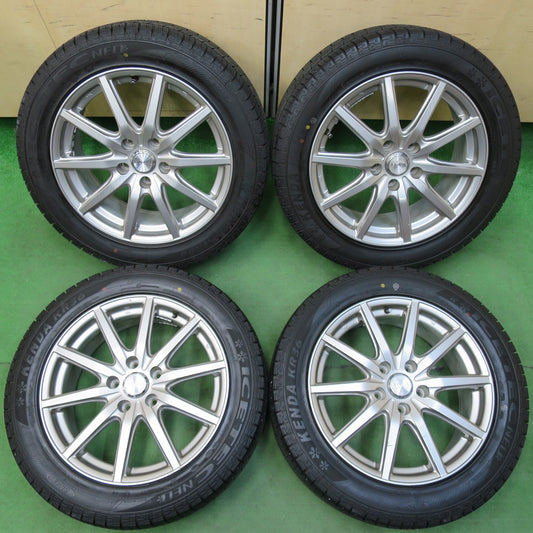 [送料無料] バリ溝！22年！9.5分以上★スタッドレス 215/55R17 ケンダ KR36 アイステック ネオ AQUA アクア 17インチ PCD114.3/5H★5010303イス