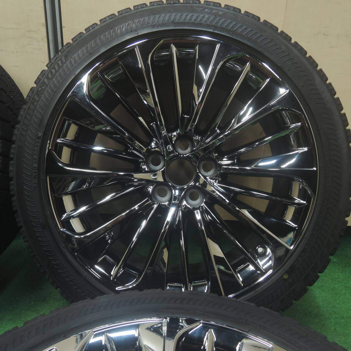 センサー付 バリ溝 21年 9.5分★レクサス LS 純正 OP 245/45R20 スタッドレス ブリヂストン RFT PCD120/5H★4071601SYス