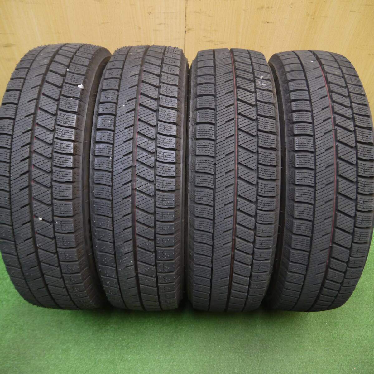 バリ溝！23年！キレイ！ほぼ10分★スタッドレス 155/65R14 ブリヂストン ブリザック VRX3 社外 アルミ 14インチ PCD100/4H★5011501Hス