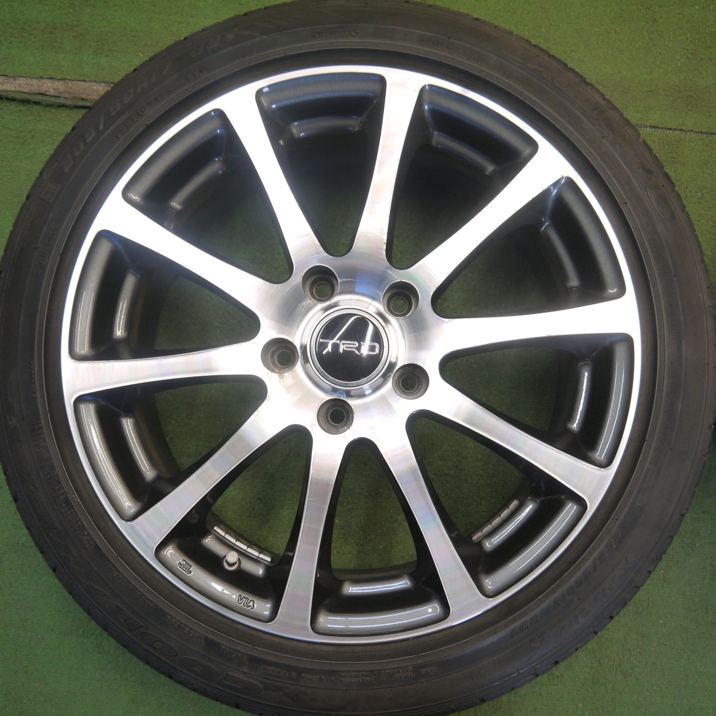 バリ溝！9分★TRD TF4 205/50R17 グッドイヤー イーグル RVS 17インチ PCD114.3/5H★6052608Hノ