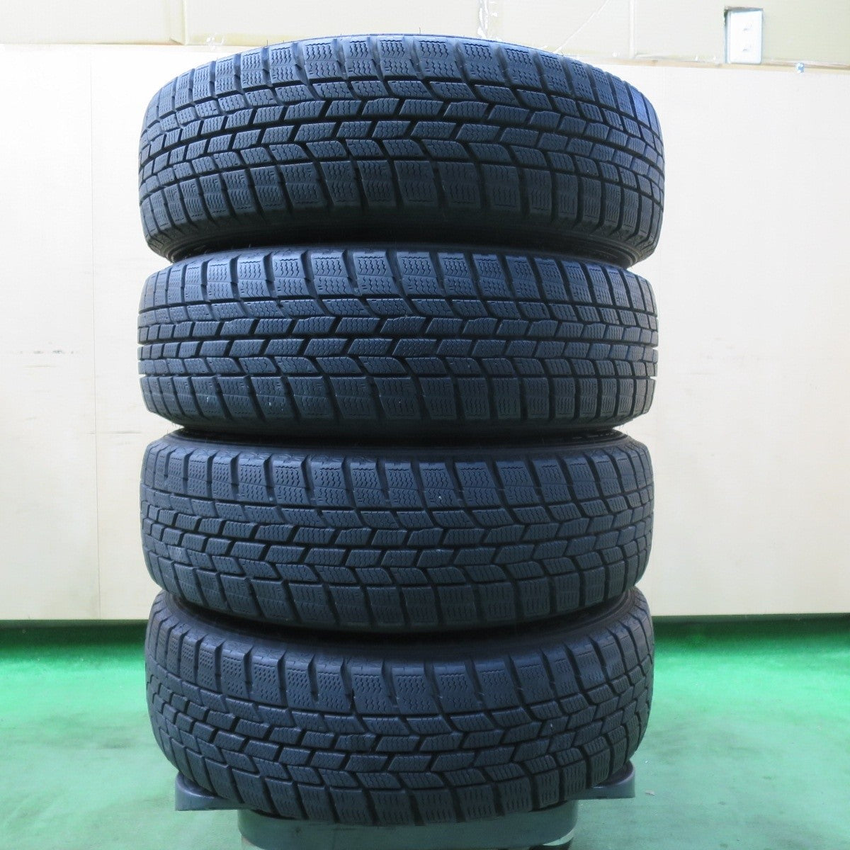 バリ溝！キレイ！9分★スタッドレス 165/65R14 グッドイヤー アイスナビ6 ravrion RM01 ラブリオン 14インチ PCD100/4H★5021415イス