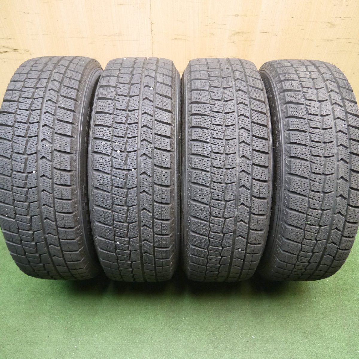 19年！ほぼ10分★スタッドレス 195/65R15 ダンロップ ウインターマックス WM02 社外 アルミ 15インチ PCD114.3 4/5H★3072103Hス