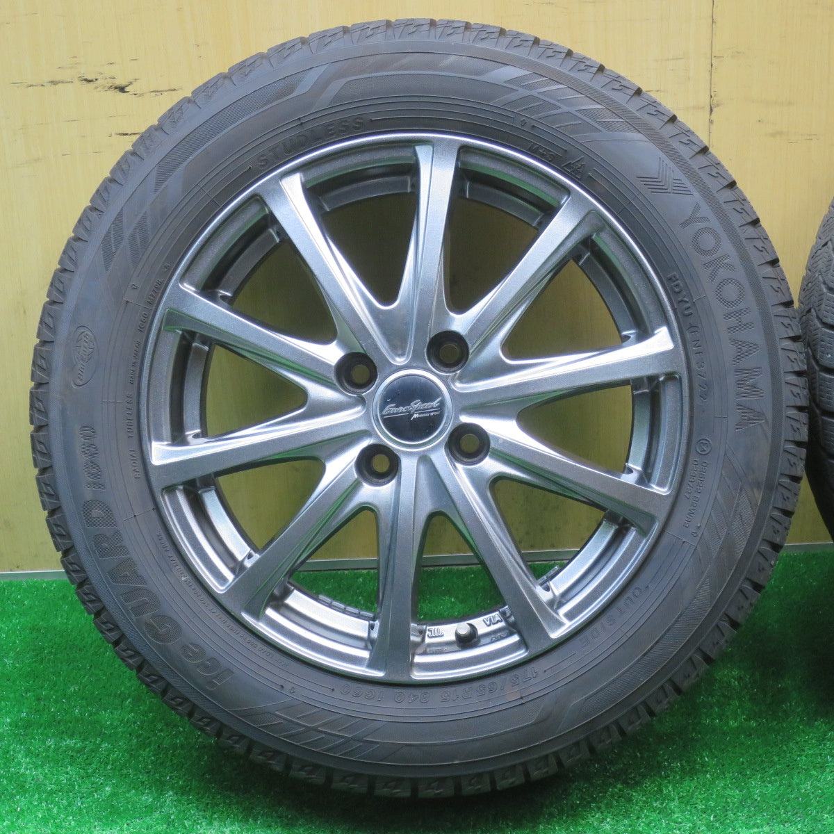 バリ溝！22年！キレイ！9分★スタッドレス 175/65R15 ヨコハマ アイスガード iG60 EuroSpeed MANARAY SPORT ユーロスピード 15インチ PCD100/4H★5100802NJス