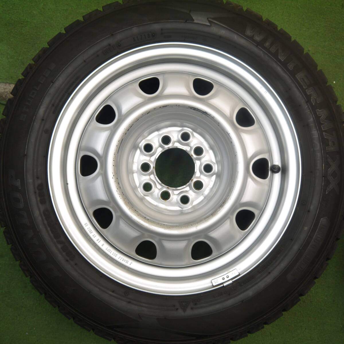 4本価格★スタッドレス 185/65R15 ダンロップ ウインターマックス WM02 スチール ホイール 15インチ PCD100 114.3/5H マルチ★5091602Hス