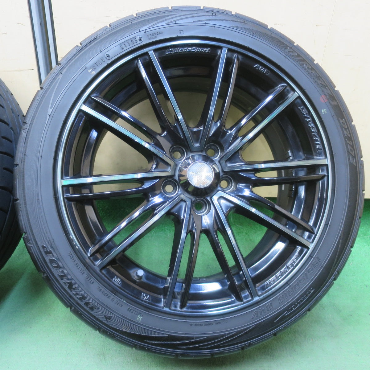 バリ溝！25年！9.5分★シエンタ 等 WedsSport SA-54R 195/50R16 ダンロップ DIREZZA DZ102 ウェッズスポーツ ディレッツァ 16インチ PCD100/5H★6043009イノ