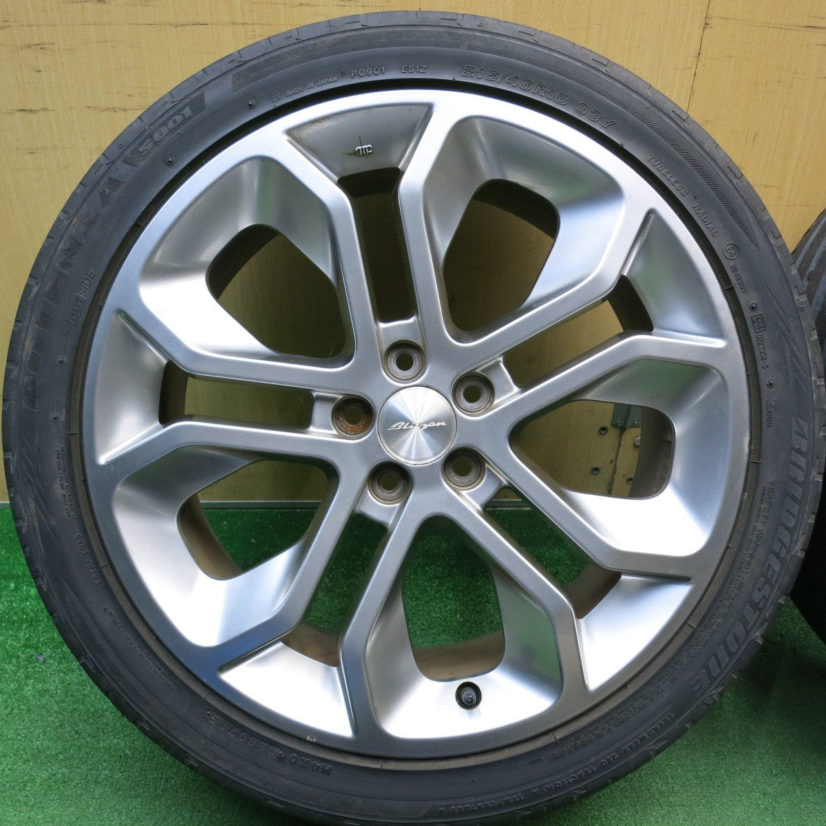 4本価格★スバル レガシィ ブリッツェン 純正 215/45R18 ブリヂストン ポテンザ S001 18インチ PCD100/5H★6022613HAノ