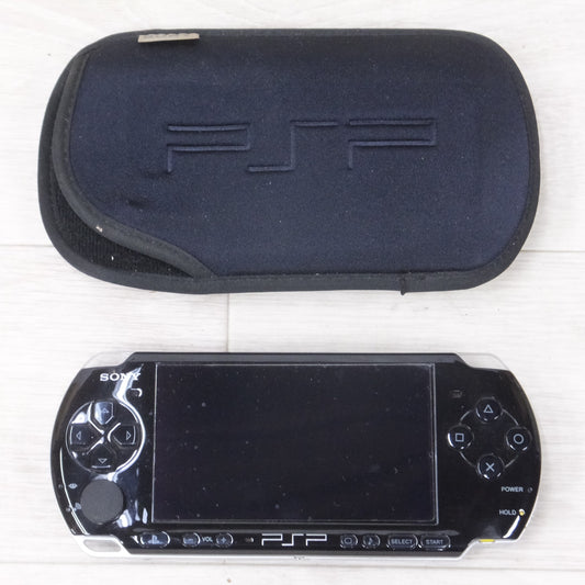 [送料無料] 付属品付き◆SONY Playstation Portable PSP 黒 PSP-3000 モンスターハンター サード カセット バッテリー 付き プレイステーション ポータブル◆