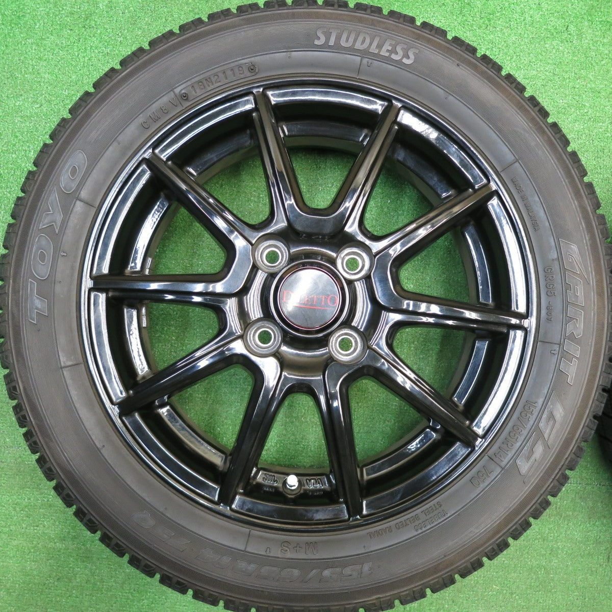 バリ溝！キレイ！9.5分以上★スタッドレス 155/65R14 トーヨー ガリット G5 DILETTO S52 ディレット 14インチ PCD100/4H★5123110HAス