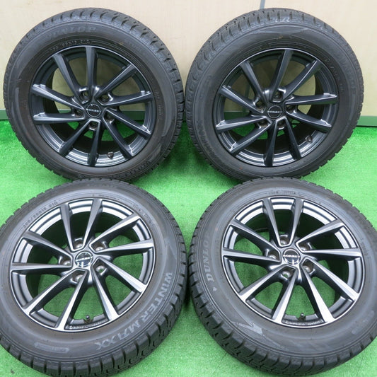バリ溝 21年 キレイ 9.5分★ワーゲン等 BORBET タイプV 205/55R16 スタッドレス ダンロップ WM02 PCD112/5H★4102802NJス